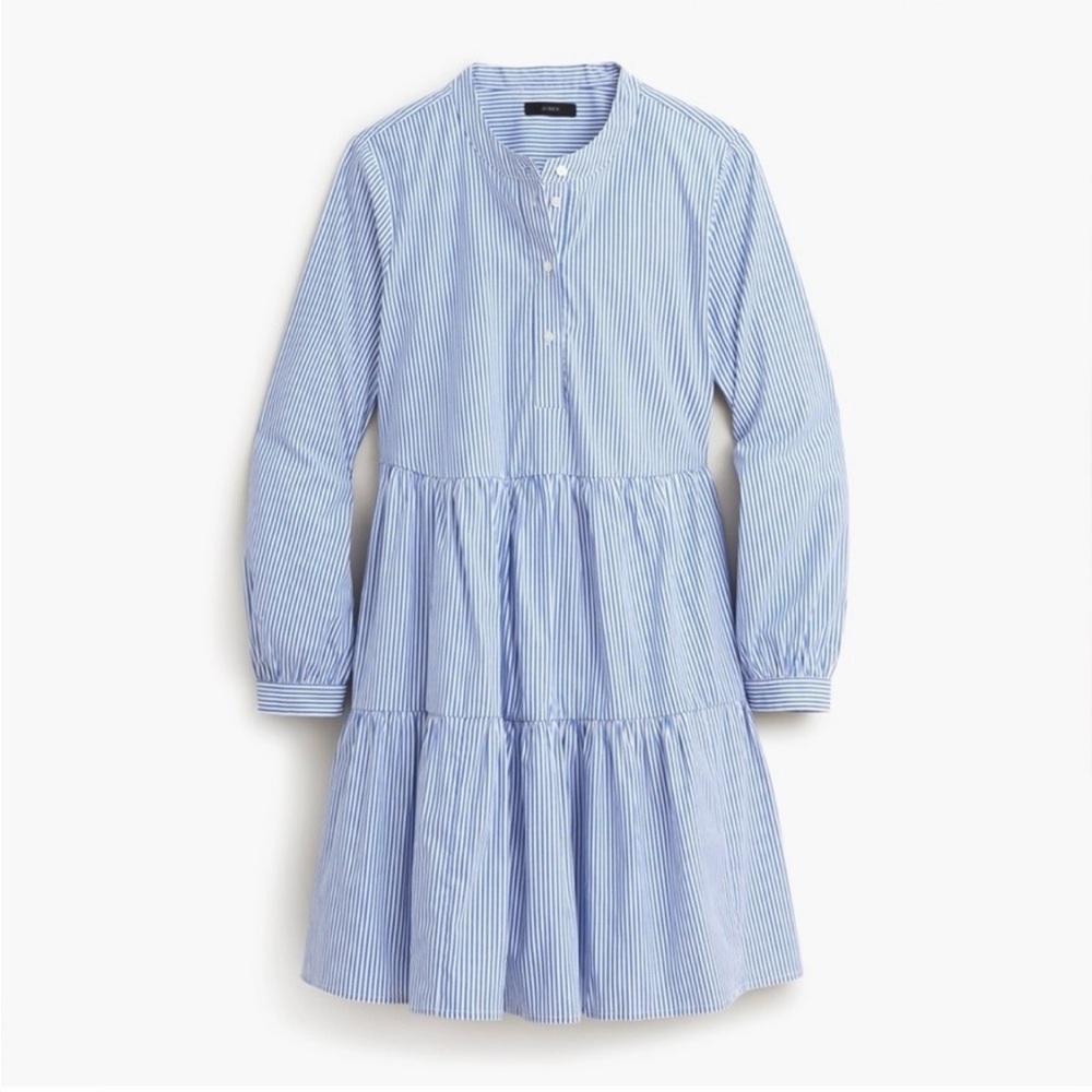 J. Crew tiered poplin dress